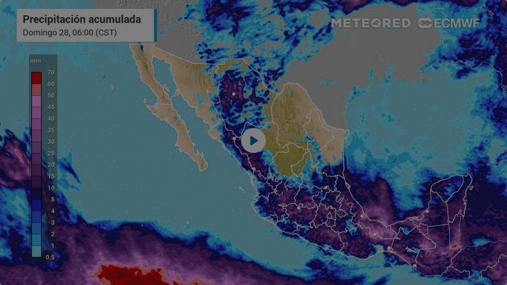 Pronostico de tormentas intensas con acumulados superiores a 30 mm y niebla densa para la Ciudad de Mexico este fin de semana